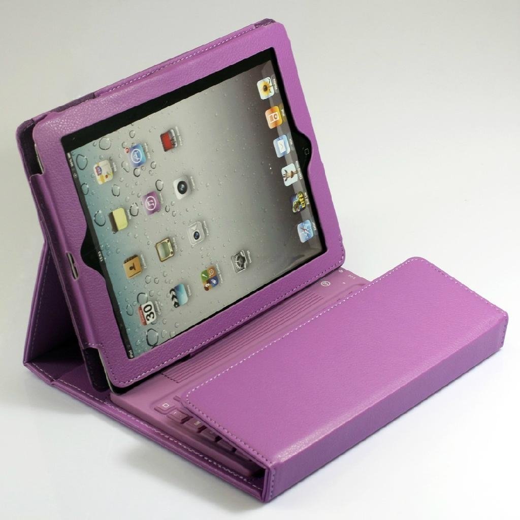 2014 Popular Bluetooth keyboard leather case for Apple Ipad customized support