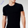 Mens Slim Blank 95% Cotton 5% Elastane T Shirt 1