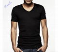 Mens Slim Blank 95% Cotton 5% Elastane T Shirt 5