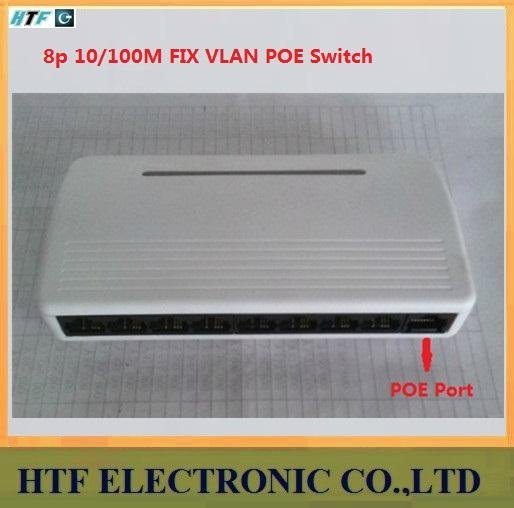 8 port 10/100M FIX VLAN + ONE POE port unmanaged network poe switch 5