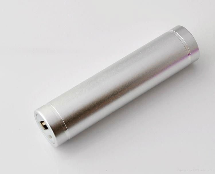 2600 mah Aluminum Cylindrical Power Banks with 10 colors 2