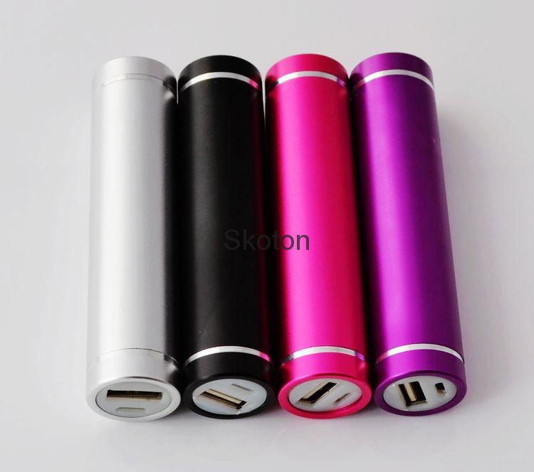 2600 mah Aluminum Cylindrical Power Banks with 10 colors 5