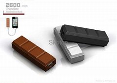 2600 mah USB Charger USB Battery Chocolate Power Banks