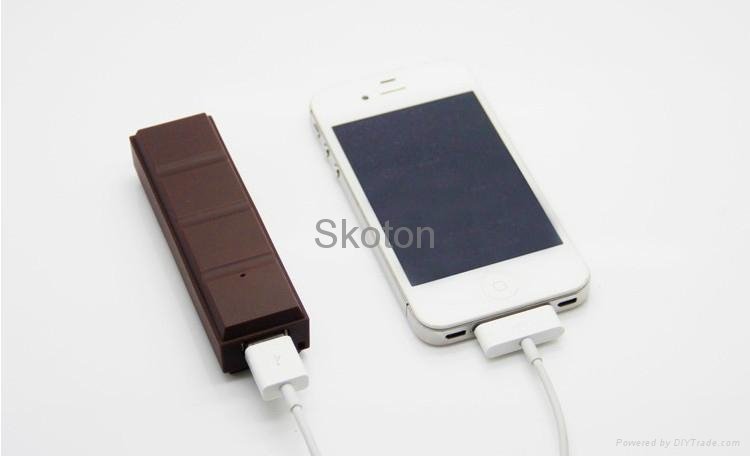 2600 mah USB Charger USB Battery Chocolate Power Banks 3