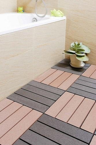 Easy install and eco-friendly WPC interlocking outdoor tile