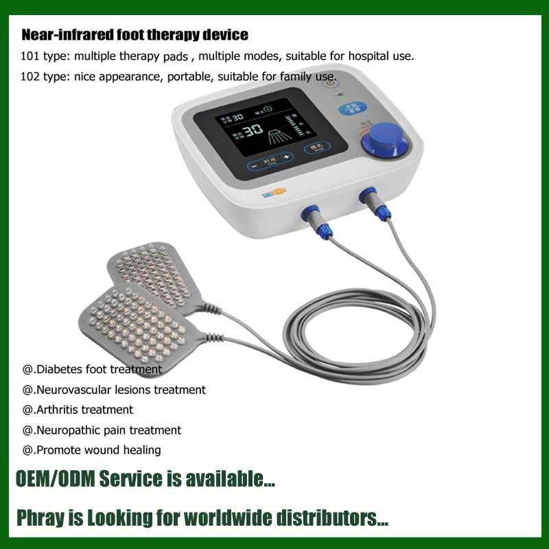 Near-infrared foot therapy device foot massager
