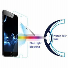 Anti-blue light 9H 0.33mm Tempered glass screen protector for mobile phone