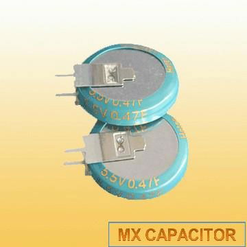  5.5V,0.1F~1.5F Gold Capacitor,Farad Stacked  Coin type Super  Capacitor