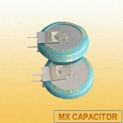  5.5V,0.1F~1.5F Gold Capacitor,Farad Stacked  Coin type Super  Capacitor