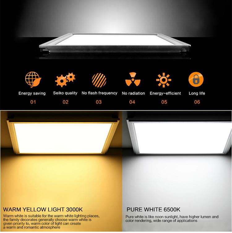 36W 600 600 mm LED Panel Light Color Temperature Changeable 2