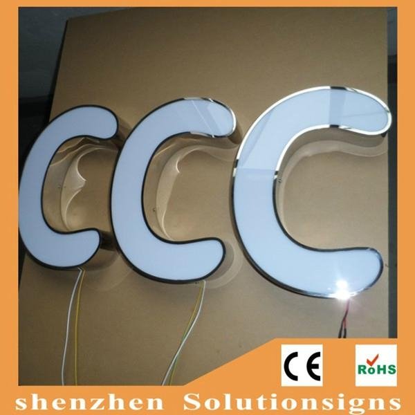 Custom acrylic frontlit led channel letter sign 2
