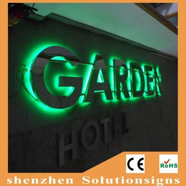 advertising backlit stainless steel LED letter sign and 3d sign letters