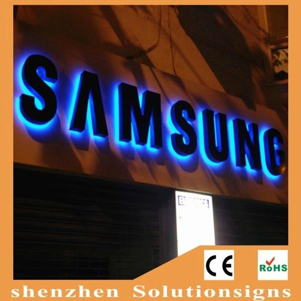 advertising backlit stainless steel LED letter sign and 3d sign letters 3