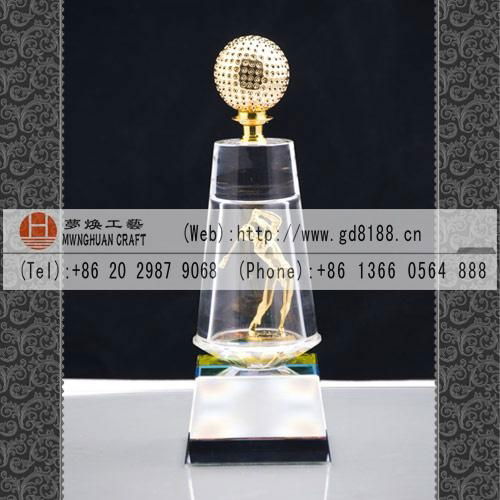 customize China crystal golf trophies 3