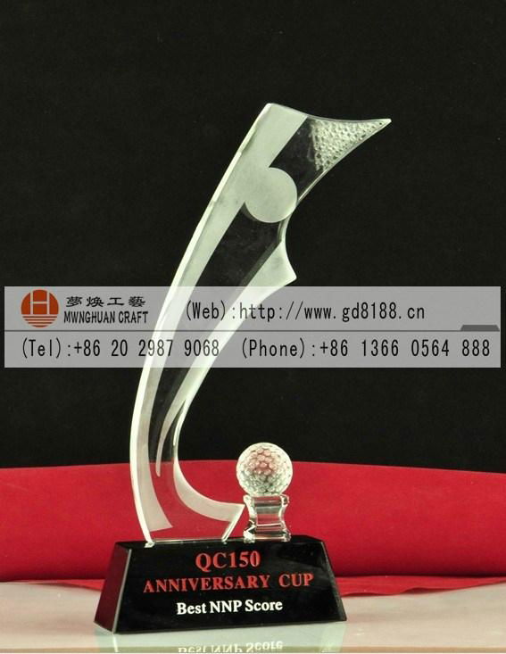 customize China crystal golf trophies 5