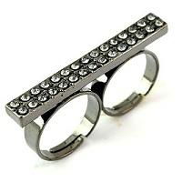 Fation Tow Finger Rings,double ring 