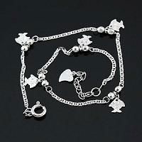 925 Sterling Silver Fish Fashion Anklets