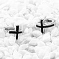 925 Sterling Silver Earring Buckle Cross