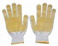 white cotton glove,work glove,safety glove,pvc dots glove/guantes de algodon, gu 3