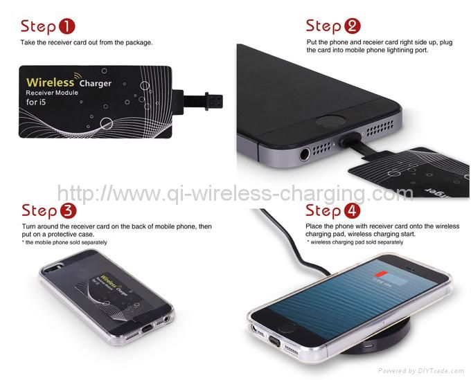 For Iphone 5s/5c/5 Wireless Charger Receiver Card/RI5 5