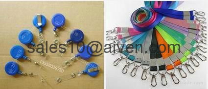 Plastic name badges holder and lanyards