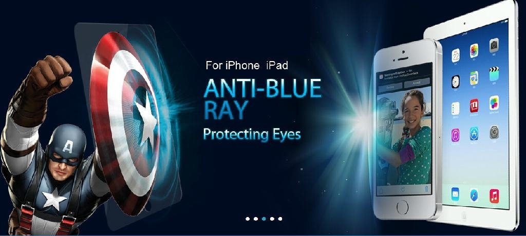 Eyes free anti-blue-ray tempered glass screen protector cell phone accessories