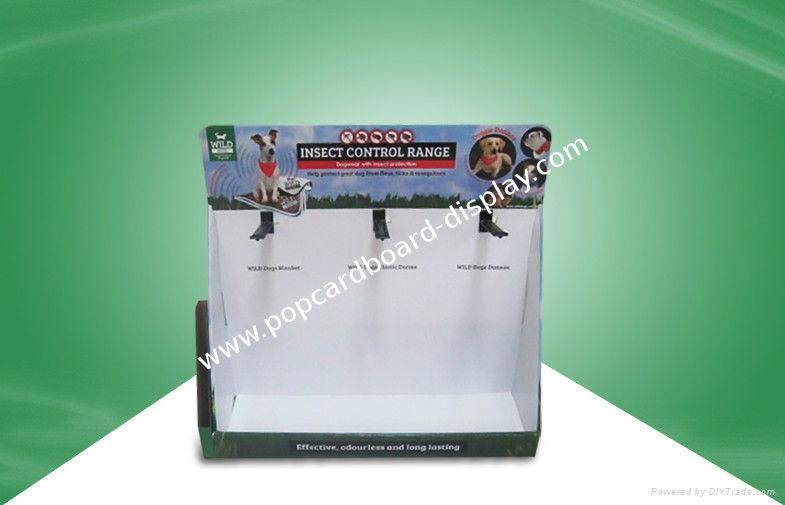 Customized Cardboard Countertop Displays With Hooks To Hang Pet Products 2