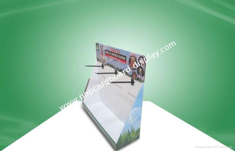 Customized Cardboard Countertop Displays With Hooks To Hang Pet Products 3