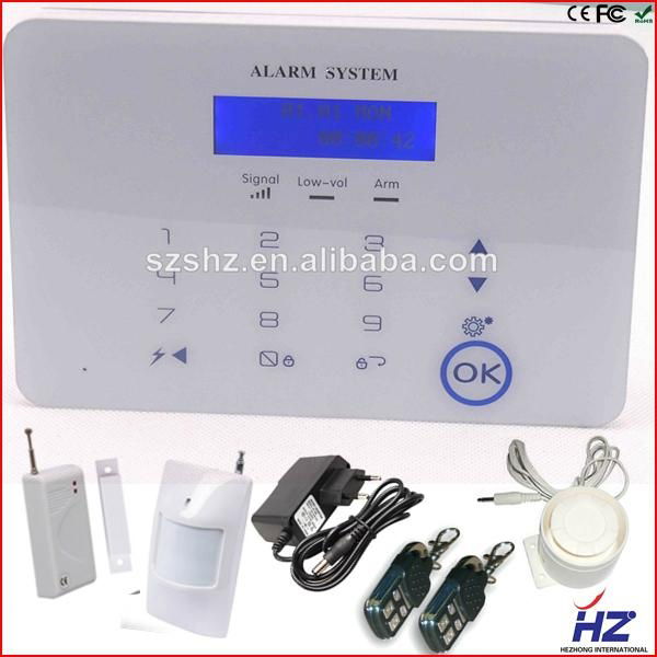 Touch keypad LCD display home security PSTN & gsm alarm system