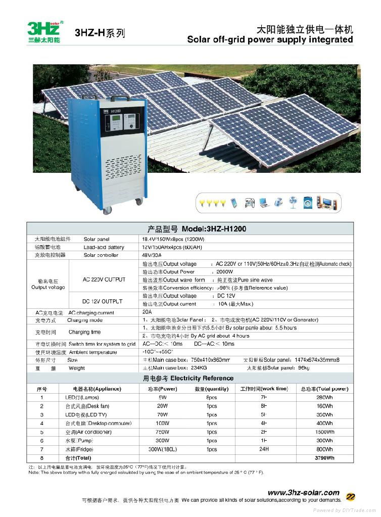  new  environment friendly 3000w off -grid power system  2