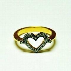 Open Heart diamond Ring