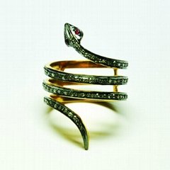 Snake diamond ring