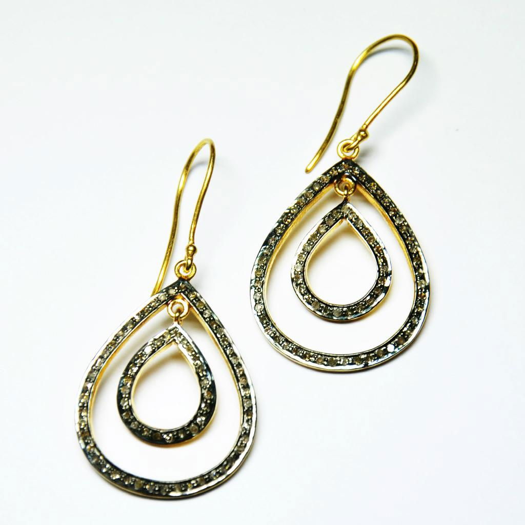 Two drops diamond Earring