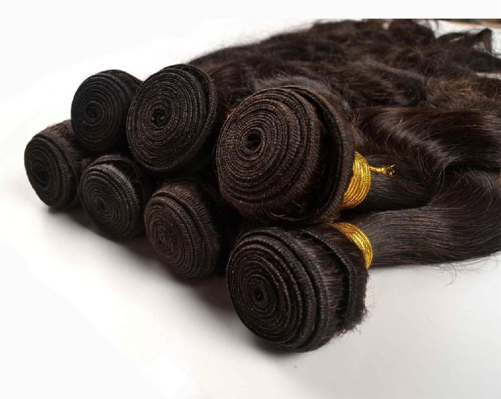 3PCS 12''14''16'' Black Brazilian Virgin Body Wave Remy Human Hair Extensions US 3