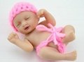 Newest design vinyl 4 inch baby dolls palm hand doll toy small vinyl reborn baby 4