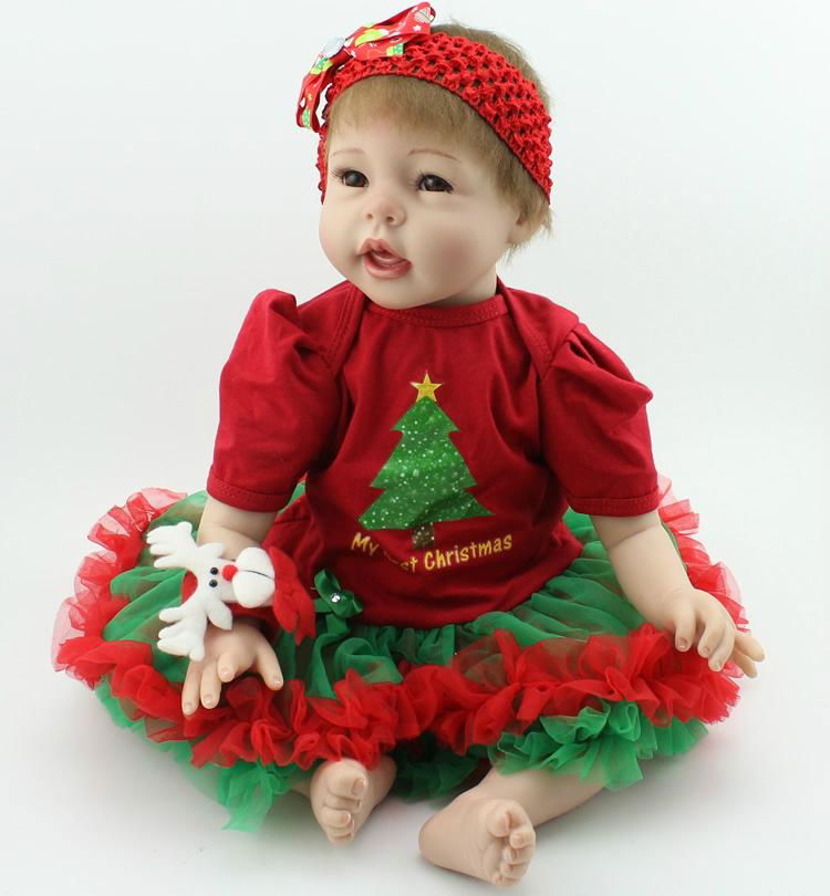 Wholesale 22 inch soft silicone vinyl reborn baby doll babydoll shop realistic 3