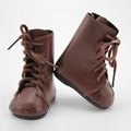 Manufacture doll shoes 18 inch american girl doll accessories brown boot shoes  5