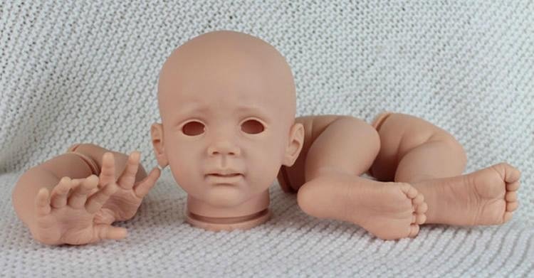 24 inch soft vinyl reborn doll kits custom unpainted silicone reborn doll kit 2
