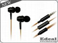 New metal earphone with mic for mobile phone free sample 1