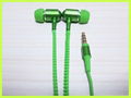 2014 HOT selling stereo zipper earphone with mic 1