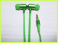 2014 HOT selling stereo zipper earphone with mic