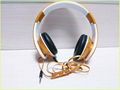  Champagne headphone with mic