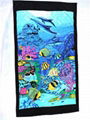 100% cotton velour reactive printed beach towel 2