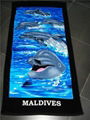 100% cotton velour reactive printed beach towel 4