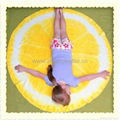 100% cotton velour printed round beach towels 3