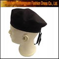 Black Military 100% Wool Felt Beret with