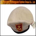 Military Wool Beret with eyelets adjustable wool military beret 4