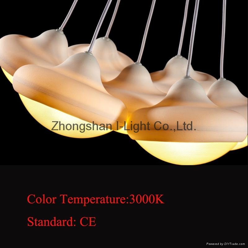 New modern simple style white color soft touch silicon pendant lamp 3