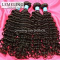 Peruvian virgin hair Peruvian deep wave curly human hair weaves hundle extension 3