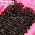 Peruvian virgin hair Peruvian deep wave curly human hair weaves hundle extension 4